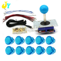 Arcade Joystick DIY Kit Parts With 30mm Push Button + Joystick + Zero Delay USB Encoder + Cables 8 Way Joystick Arcade DIY Kits