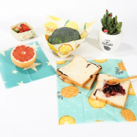 1pc Reusable Beeswax Wraps Organic Food Storage Wrap Food Fresh Keeping Wrapping Paper For Cheese Food