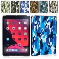 Plastic Tablet Hard Shell Cover Case for Apple IPad 8 2020 8th Generation 10.2 Inch Camouflage Pattern Protective Case + Stylus