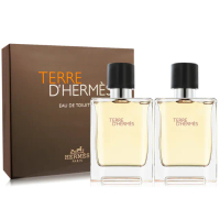 【Hermes 愛馬仕】Terre D Hermes大地男性淡香水禮盒(50mlX2-國際航空版)