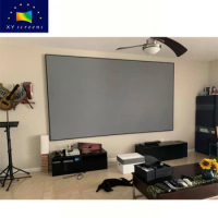 xyscreen 150 inch ultra short throw alr pet grid home theater projection screen