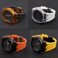 Rubber Wristband + PC Case For Casio G-SHOCK GA 2100 2110 Water-proof Silicone Strap GA2100 GA2110 Replacement Men Woman Watch