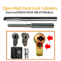 Carbide Burr Die Grinder Drill Cutter For Lock KESO ASSA ABLOY Medeco Cylinder Breaker Locksmith Tools
