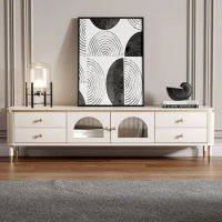 Luxury Bedroom Tv Stands Pedestal Mobile Display Mount White Solid Wood Tv Stands Storage Mueble De Sala Modern Furnitures