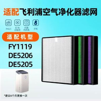 適用於Philips 飛利浦FY1119 DE5205 DE5206 空氣淨化抽濕機替換用HEPA濾網滤芯【除塵霾白色】