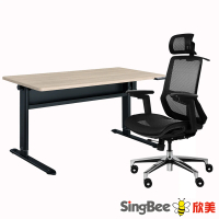 【SingBee 欣美】ET5 120*70cm 電動升降桌+TYSON太森椅(書桌 升降桌 成長桌 電動桌 辦公桌)