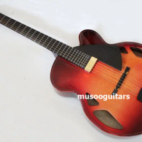 NEW BRAND AAA-Hand-carved Archtop 16" Jazz Guitar With Case In Sunburst