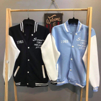 Jaket Baseball Big Size ( S - 6XL ) Jaket Varsity Kancing Bomber SUNSET 1983 FLeece Unisex Jacket Bo