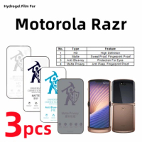 3pcs HD Hydrogel Film For Motorola Razr 5G Ultra Matte Screen Protector For Motorola Razr 2022 2019 Eye Care Protective Film