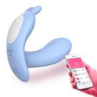 Leten Bluetooth APP Control Heating Wearable Panties Dildo G-spot Clitoris Stimulator Butterfly Vibrators Sex Toys For Women