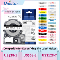 ป้ายพิต้า SS12KW ป้าย Unistar Kartrij Epson Lw400 LK-4WBN Berfungsi LW-300 400 500 P 600เครื่องพิมพ์