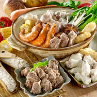 【厭世甜點強力推薦】清燉牛肉湯1包X澎湃鍋物 任選3包組合 (黑輪/螺旋丸/花枝漿 )★加購 特級花枝丸 ($230) ★新手必備，讓你輕鬆準備晚餐 ★金舌頭拿拿摳：湯頭濃郁清甜帶有牛肉鮮香，牛肉軟中