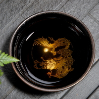 吉州窯木葉天目功夫茶具陶瓷品茗大茶碗主人杯單個建陽建盞茶杯