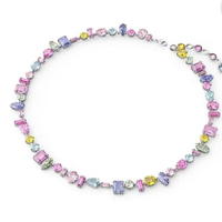 【百貨屋二號】SWAROVSKI施華洛世奇 【新品】gema愛心項鏈女粉紅色手鏈糖果凍耳環彩色520 情人節禮物