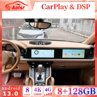 8+256GB Android 13.0 Dual Screen CarPlay Car Radio Stereo GPS Navi For Porsche Cayenne 2010-2016 Multimedia DSP Player HeadUnit