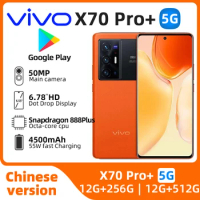 Vivo X70 Pro Plus X70 Pro+ 5G Mobile Phone Snapdragon 888 Plus Android 11.0 6.78" 3200X1440 50.0MP 55W Charger OTA used phone