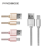 PROBOX USB-A 3.0 to Type-C 高速編織傳輸充電線 20cm 三色可選