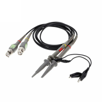 2pcs P6100 100MHz 1X 10X Scope Clip Test Probes BNC Oscilloscope Probe Kit