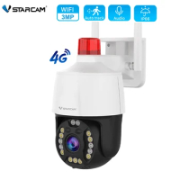 VStarcam 3MP Outdoor 4G Camera Security 3MP Full Color Night Vision Motion Detection Two Way Audio Video Surveillance Cam