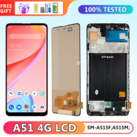 6.5'' A51 A515 Display Screen, for Samsung Galaxy A51 A515 A515F A515U Lcd Display Touch Screen Digitizer Assembly with Frame
