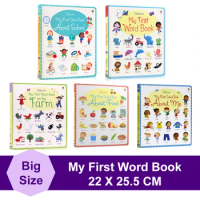 My First Word Book Usborne English Picture Cardboard Books for Kids Library Early Education for Children 3-6 Years Montessori