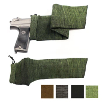Storage Gun Sleeve Shooting Tactical Equipment Knitting Airsoft Gun Hunting Protective Bag Short Gun 15 inch Gun pouch