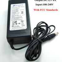 50pcs/pack High Quality AC Power Supply Adapter to DC 12V 6A 72w Input AC100-240V 50-60Hz with FCC,CE Standard