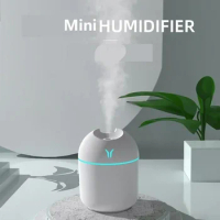 USB Mini Air Humidifier Baby Room 250ML Aroma Essential Oil Diffuser Car Ultrasonic Mute Mist Maker Diffuser LED Color Lamp