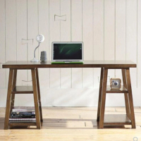 實木辦公長桌書桌（100*50*75 板厚5）(下單後聯絡客服確認發貨顔色) 