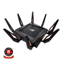 Used ASUS GT-AX11000 Tri-band Wi-Fi Router World's first 10 Gigabit with quad-core processor 2.5G gaming port DFS