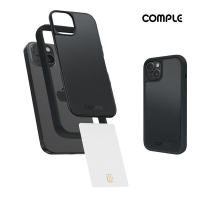 COMPLE iPhone 15 Plus 6.7吋 MagSafe感應式卡槽防摔保護殼(黑/白/粉)