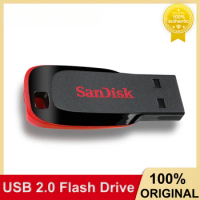 SanDisk USB 2.0 Flash Drive Cruzer Blade SDCZ50 Pendrive 16G 32G 64G 128G Original Sandisk Memory Stick For Laptop Flash Disk