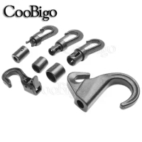 Quick Connect Hook Clasp Buckle Cord Ends Clip Hanging Bungee Shock Elastic Rope for Kayak Canoe Boat Accessories Plastic 5pcs