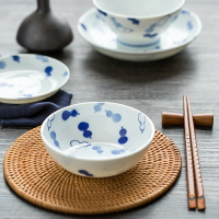 億嘉日本進口和風餐具二人食碗碟套裝陶瓷碗盤禮盒家用日式碗筷