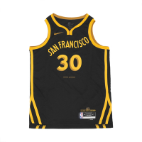 Nike 球衣 Stephen Curry Warriors 23/24 金州 勇士 城市版 NBA 黑 黃 DX8502-011