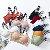 Sport Bra Push Up Gym Fitness Senam BH Olahraga Wanita Elastis