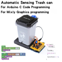 Diy Arduino Kit Automatic trash can Robot diy Kit UNO R3 Mixly STEM Education Children’s programming DIY Kit