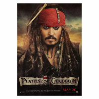 โปสเตอร์ D076 New Movie Pirates Of The Caribbean Kraft Paper Retro Poster Bar Cafe Painting