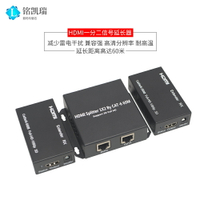 HDMI延長器1分2信號轉rj45網絡一拖二自動HDMI 4K網線分配器