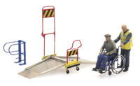 Mini 現貨 Artitec 387.447 HO規 推著坐著輪椅的人+輪椅坡道