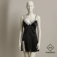 F'C Seksi Lingerie Baju Tidur Wanita Mini Daster Gaun Babydoll Transparan dengan Desain Elegan dan B