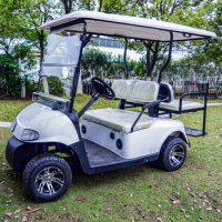 CE Approve Unique Design Perfect Performance Cheap Golf Car High Chassis Hi Fi Speaker Electric 4 Seater Club Car Golf Cart