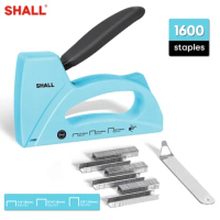 SHALL Nail Gun for Woodworking Light Duty Upholstery Stapler with 1600pcs JT21 Staples for home DIY Decoration free shipping