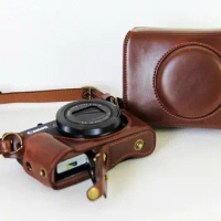Deluxe Edition Retro Vintage PU Leather Camera Case Bag For Canon powershot G7XII G7X II G7X Mark2 With Bottom Battery Opening