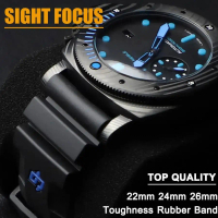 Dây Đeo Đồng Hồ Cao Su, 22mm, 24mm, 26mm, Dành Cho Đồng Hồ Panerai, Chìm, 42mm, 44mm, 47mm, Luminor,
