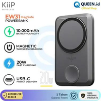 KIIP EW31 Powerbank 10000mAh 20W USB TYPE C PD QC Wireless Wired Magnet Magnetic Fast Charging BEIGE