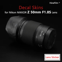 NiKKOR Z 50 1.8 S Lens Premium Decal Skin Protective Cover Film for Nikon Z 50mm f/1.8 S Lens Protector Anti-Scratch Sticker