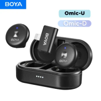 BOYA Omic D/U Wireless Lavalier Lapel Microphone for iPhone Android iPad DSLR Cameras for Live Streaming Youtube Recording Vlog