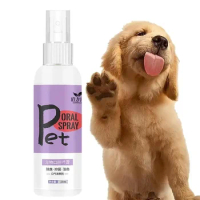 Teeth Cleaning Spray For Dogs &amp; Cats, Bad Breath Teeth Cleaning Breath Freshener Plaque Remover Pet Deodorant Pet Care Supply