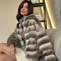 Rabbit Fur Jacket For Women Short Women Rabbit Fur Jackets Fur Coat Women Winter Jacket Women Fur Luxury Warm 2024